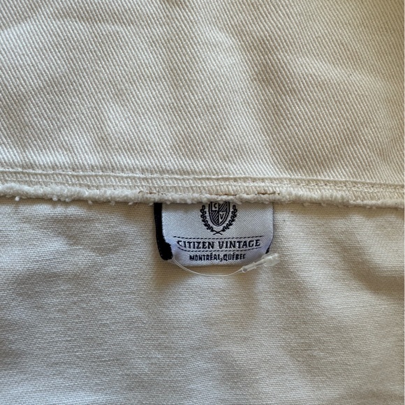 Citizen Vintage Reworked White Cotton Denim Collared Jacket - Picture 4 of 7